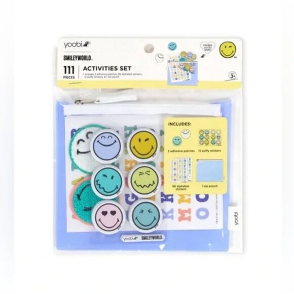 YOOBI X SMILEYWORLD 111 Piece Activity Set School Supplies NEW - Picture 2 of 5